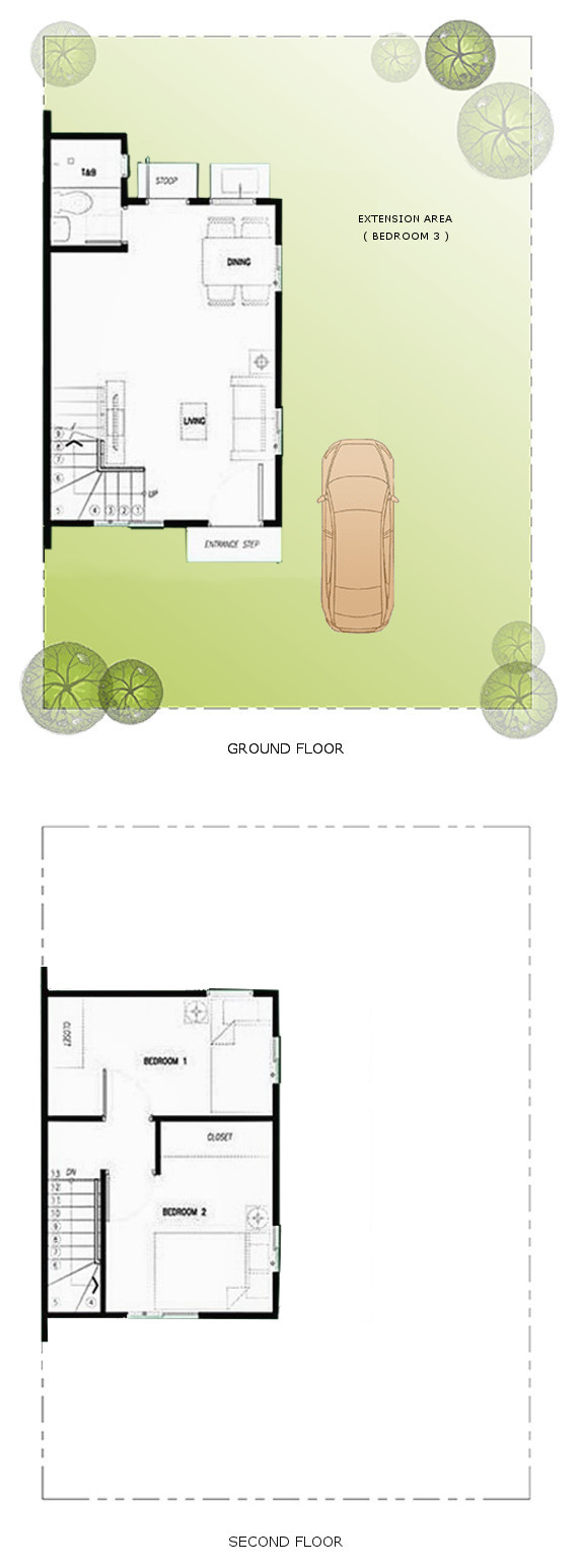 Aliyah Floor Plan House and Lot in Quezon