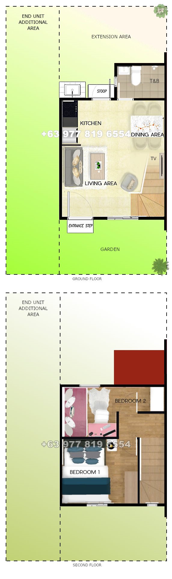 Brielle Floor Plan House and Lot in Quezon